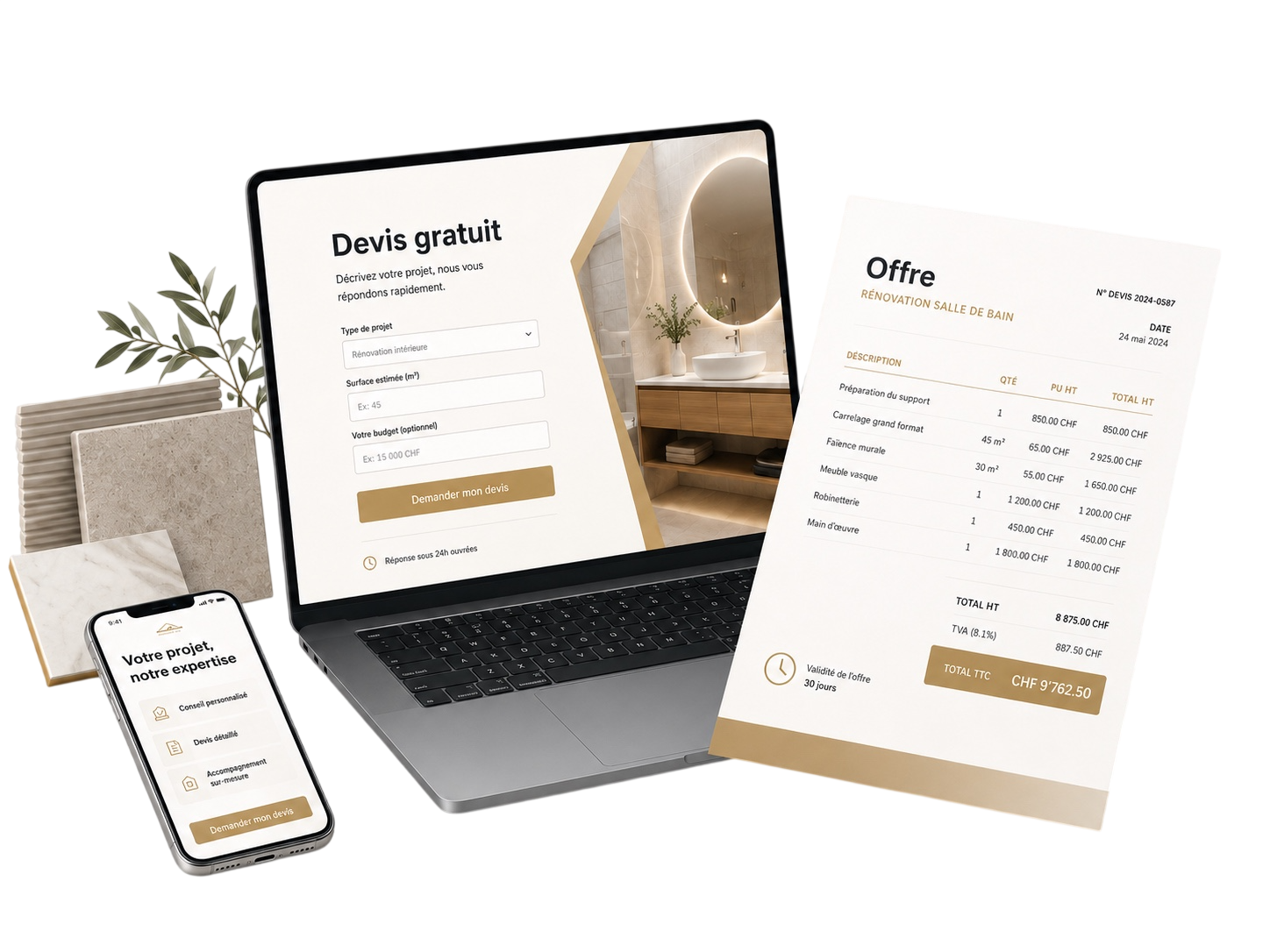 Demande de devis carrelage gratuit — Carrelage du Lac Sàrl Lausanne