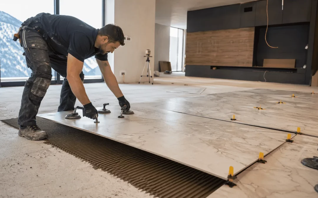 Pose de carrelage grand format : pourquoi la maîtrise fédérale dans une société fait la différence.